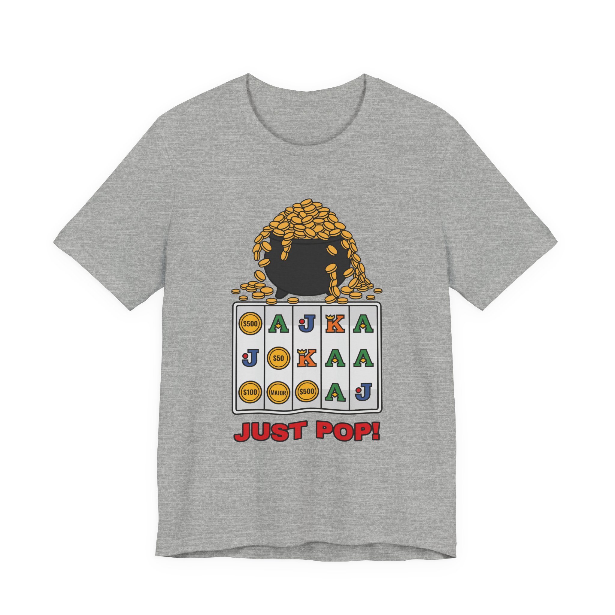 Just Pop! Tee (Full Color) in Athletic Heather
