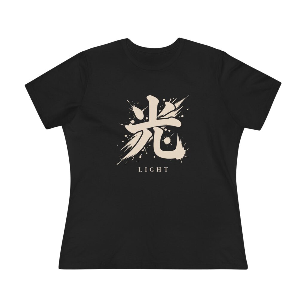 Light Kanji Women's Tee in Black
