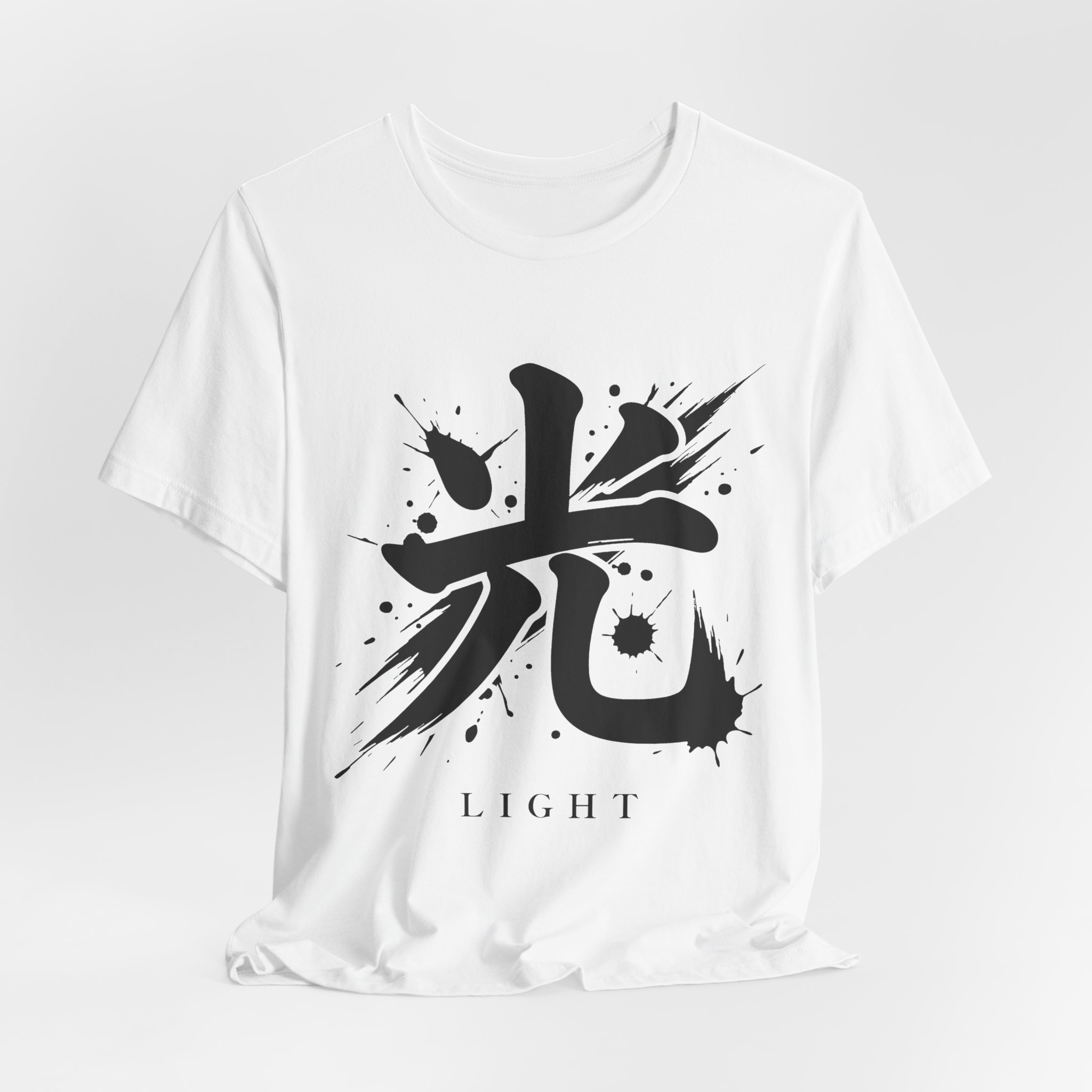 Light Kanji Tee in White, alternate view
