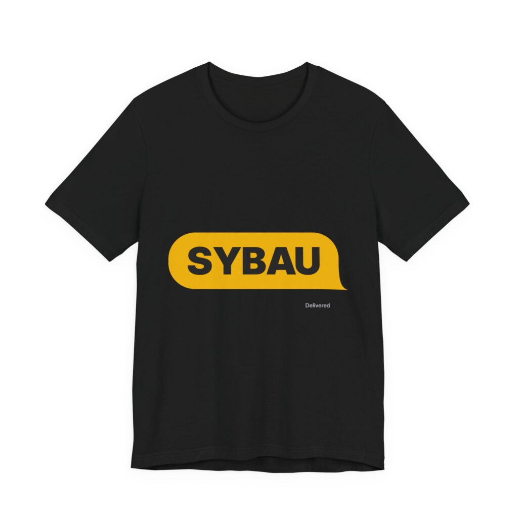 SYBAU Text Bubble Tee in Black