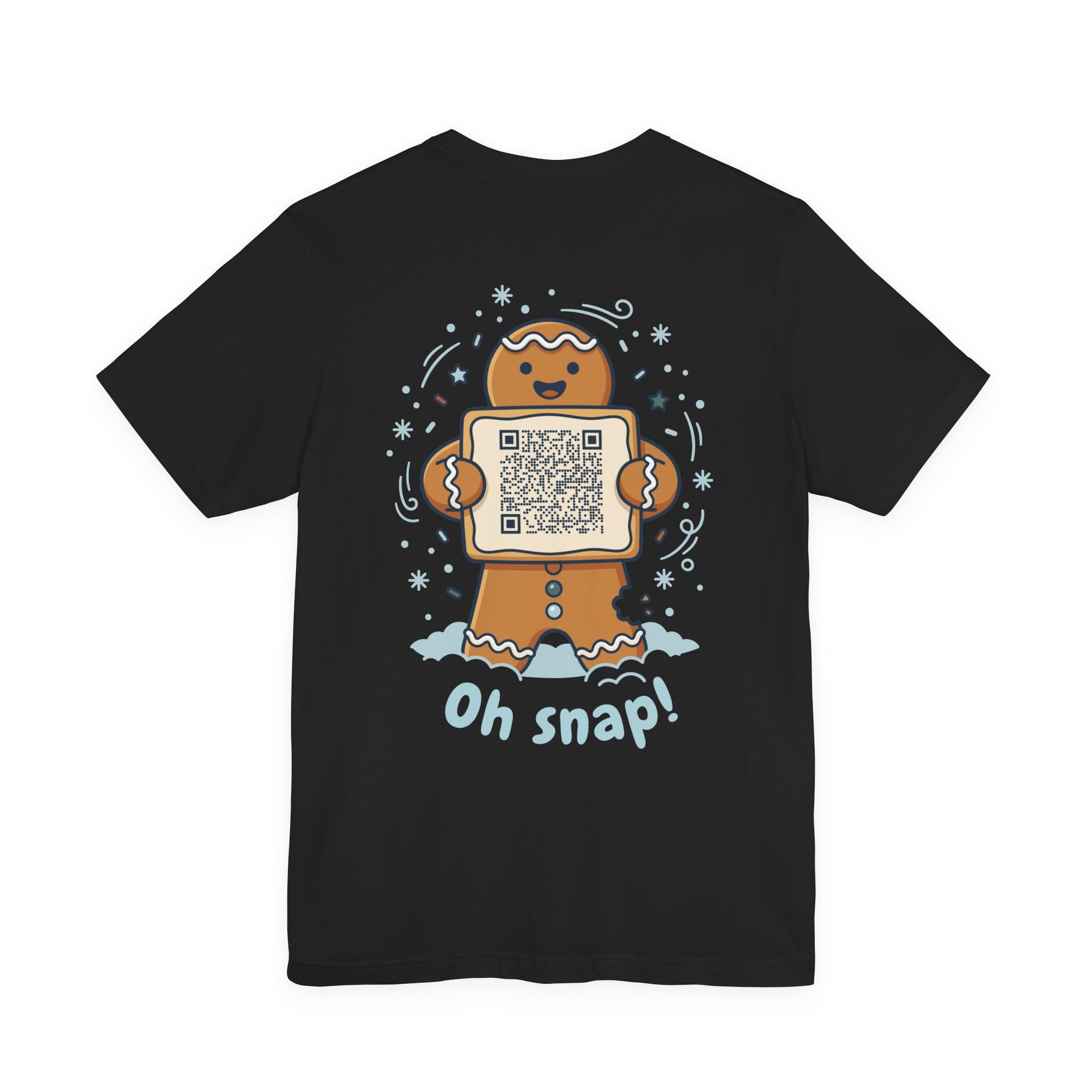 Oh Snap! Gingerbread Ripplegram Tee in Black