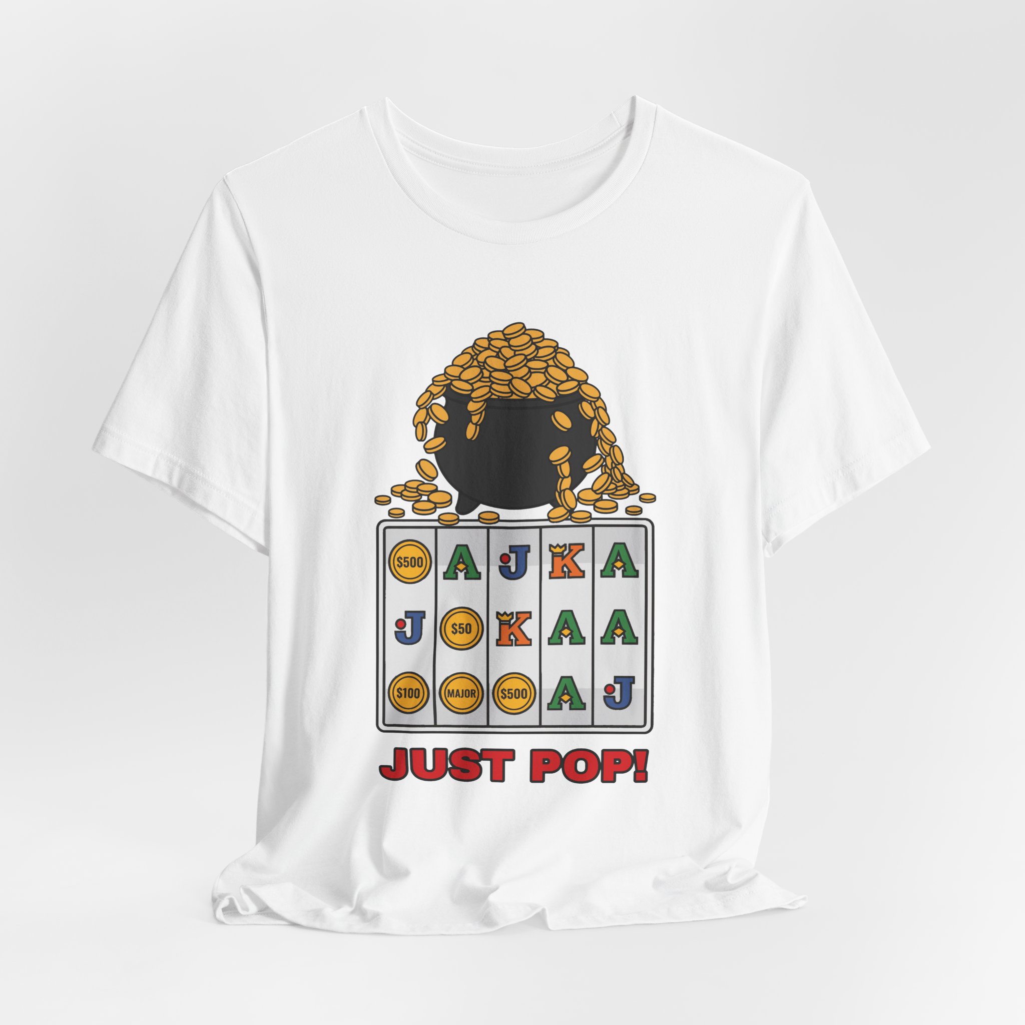 Just Pop! Tee (Full Color) in White, alternate view