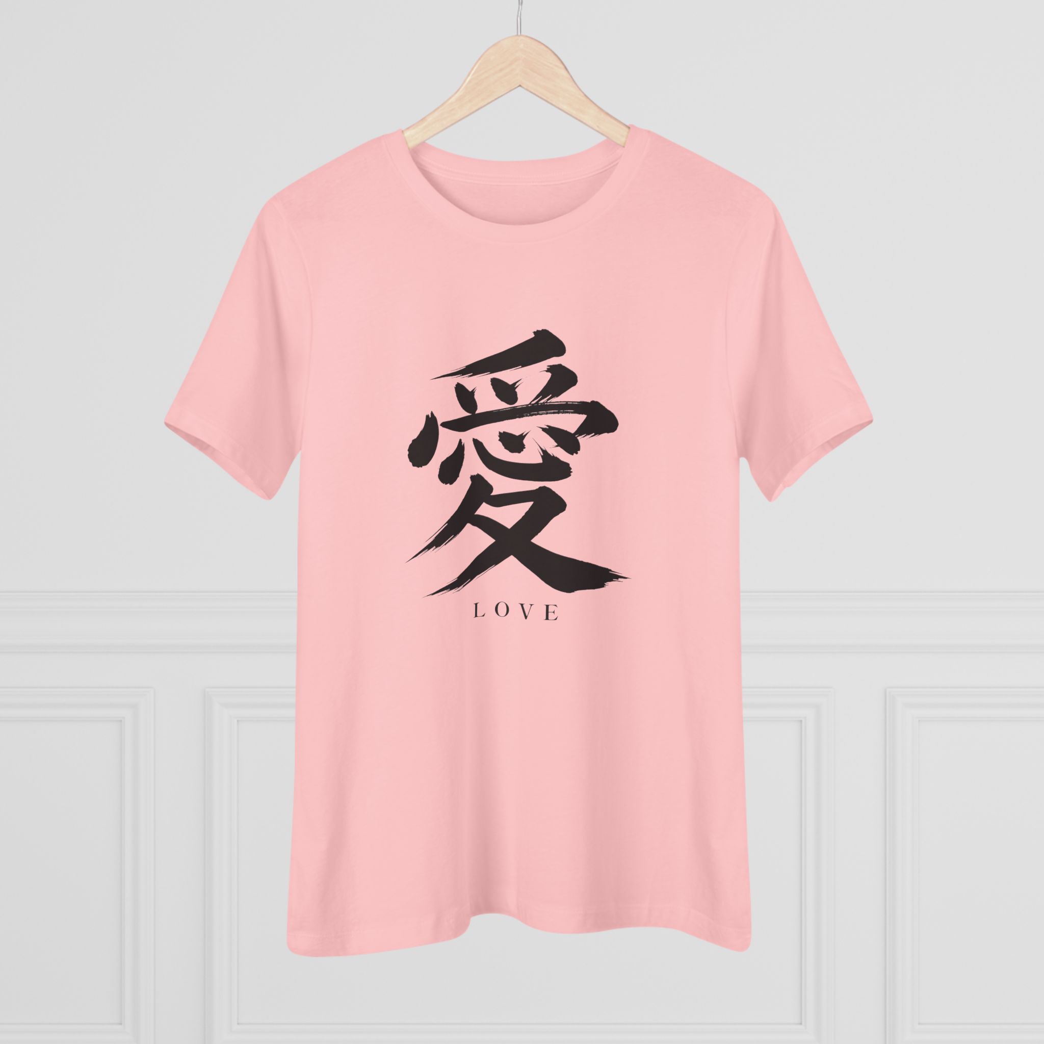 Love Kanji Women's Tee in Pink, alternate view
