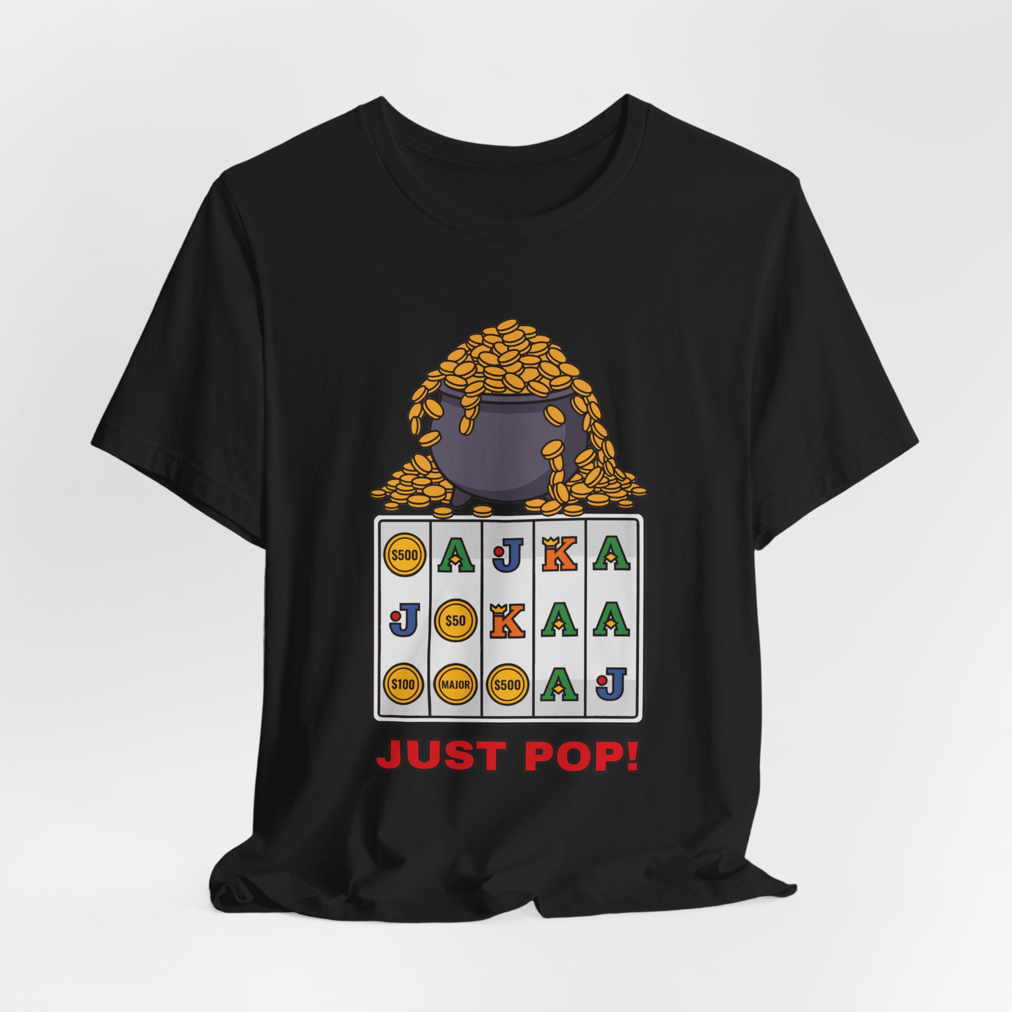 Just Pop! Tee (Full Color) in Black, alternate view