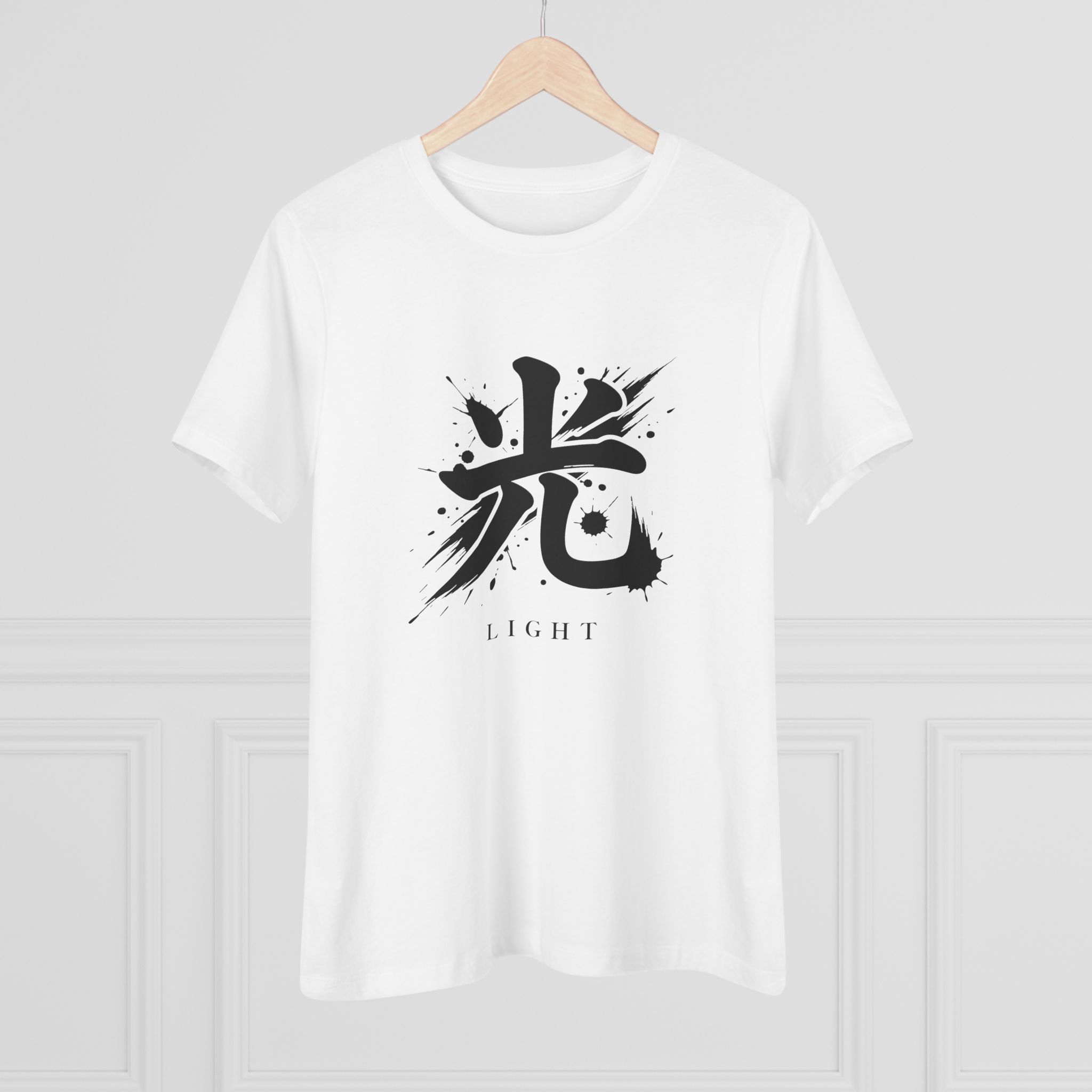 Light Kanji Women's Tee in White, alternate view