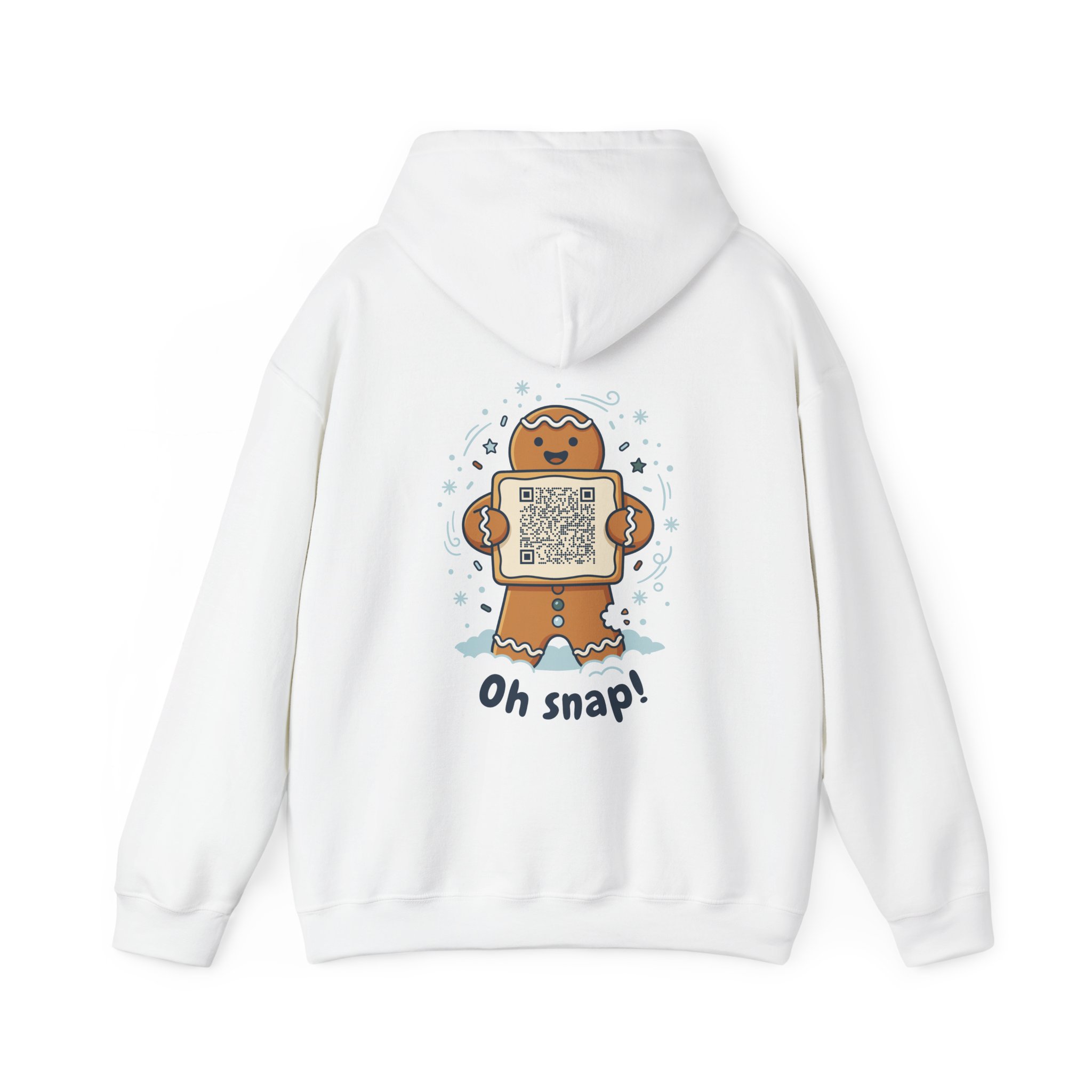 Oh Snap! Gingerbread Ripplegram Hoodie in White