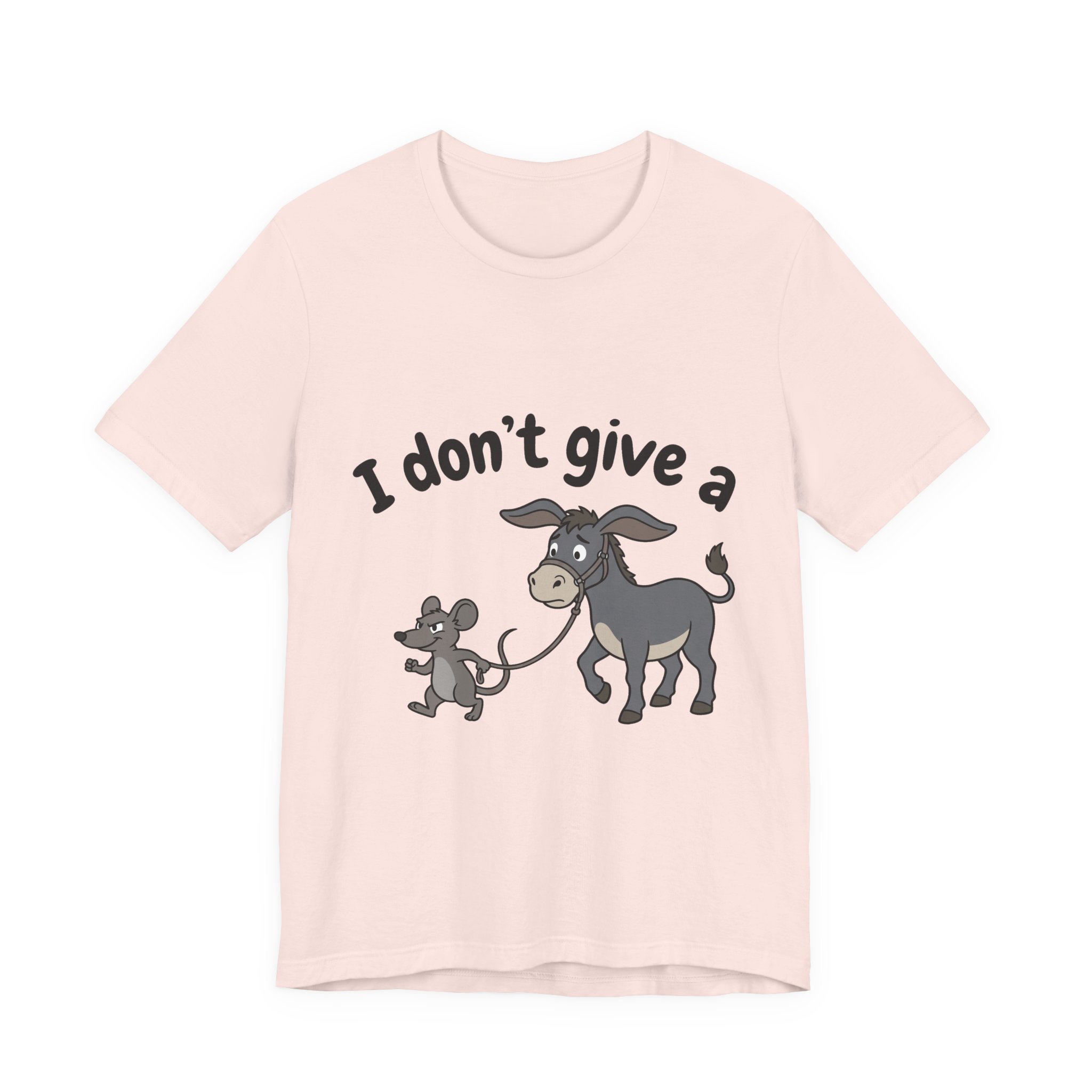 I Don't Give a Rat's Ass (Full Color) Tee in Soft Pink