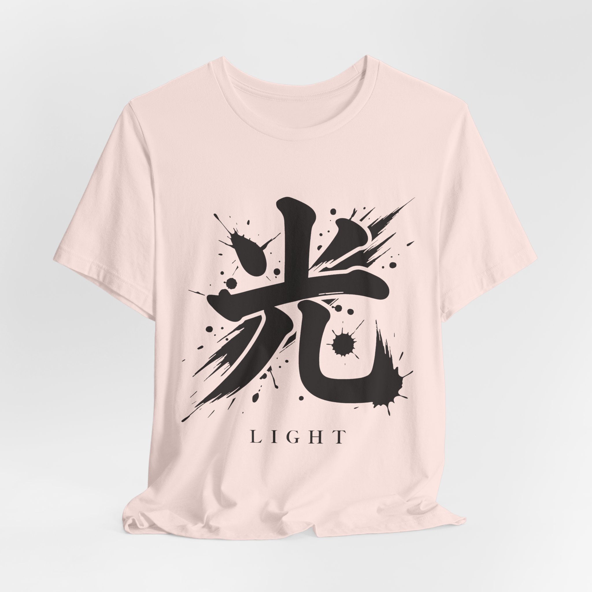 Light Kanji Tee in Soft Pink, alternate view