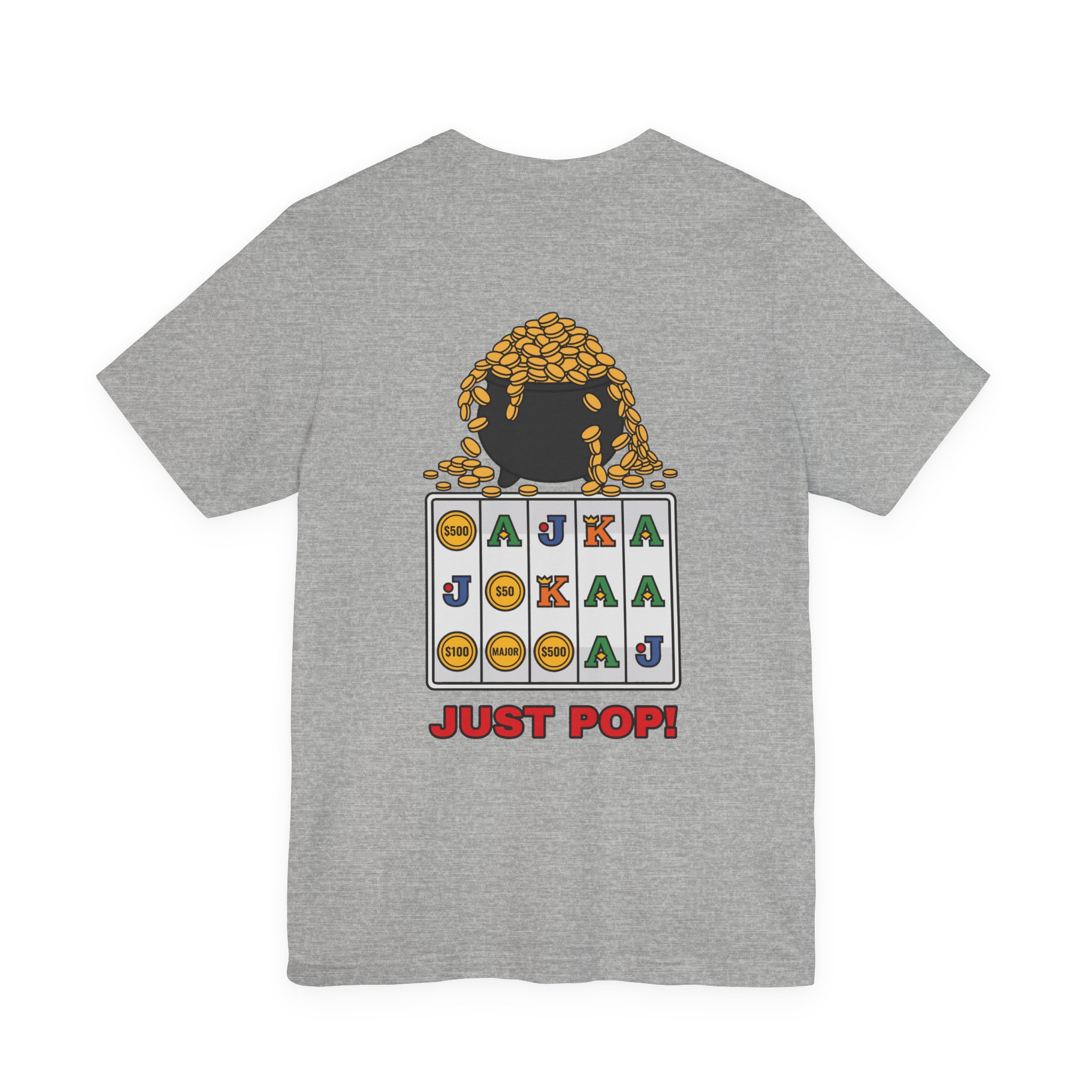 Just Pop! Tee (Back Print) in Athletic Heather