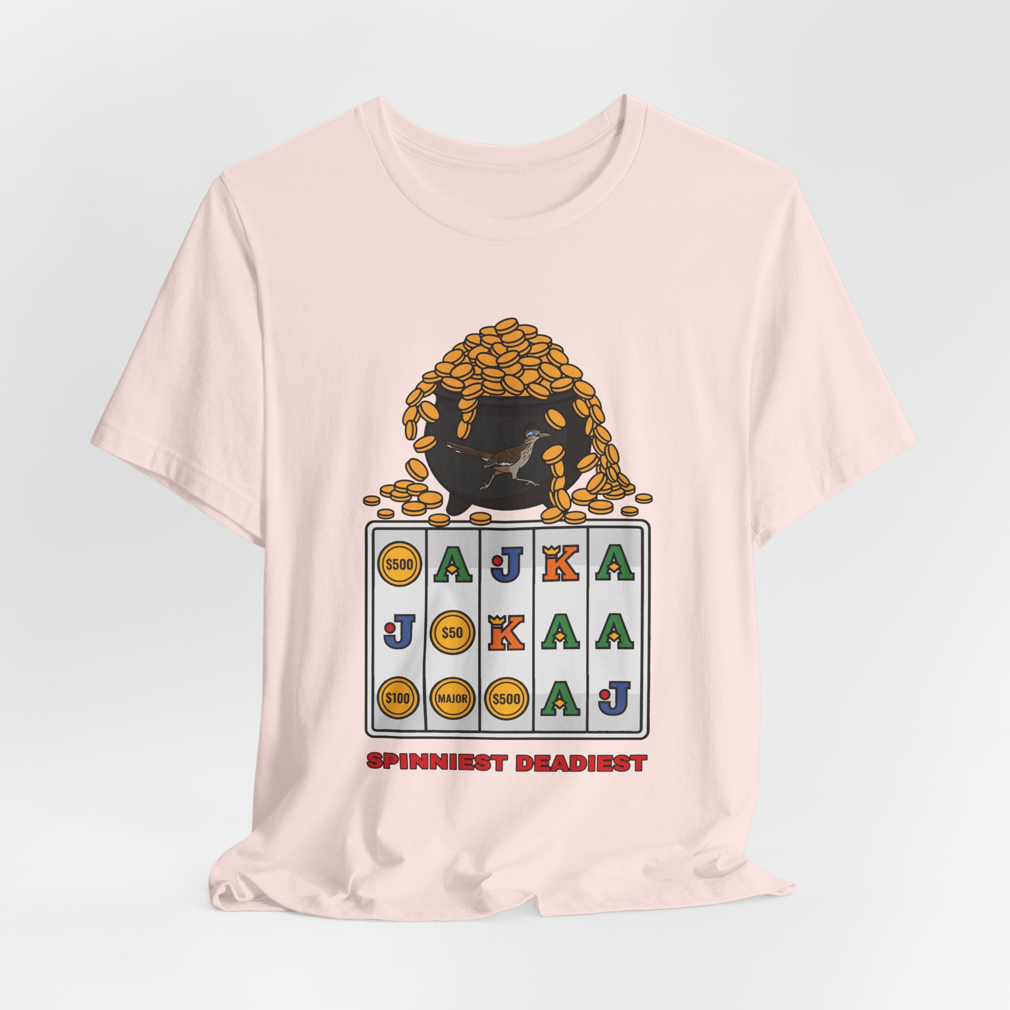Spinniest Deadiest Tee (Full Color) in Soft Pink, alternate view