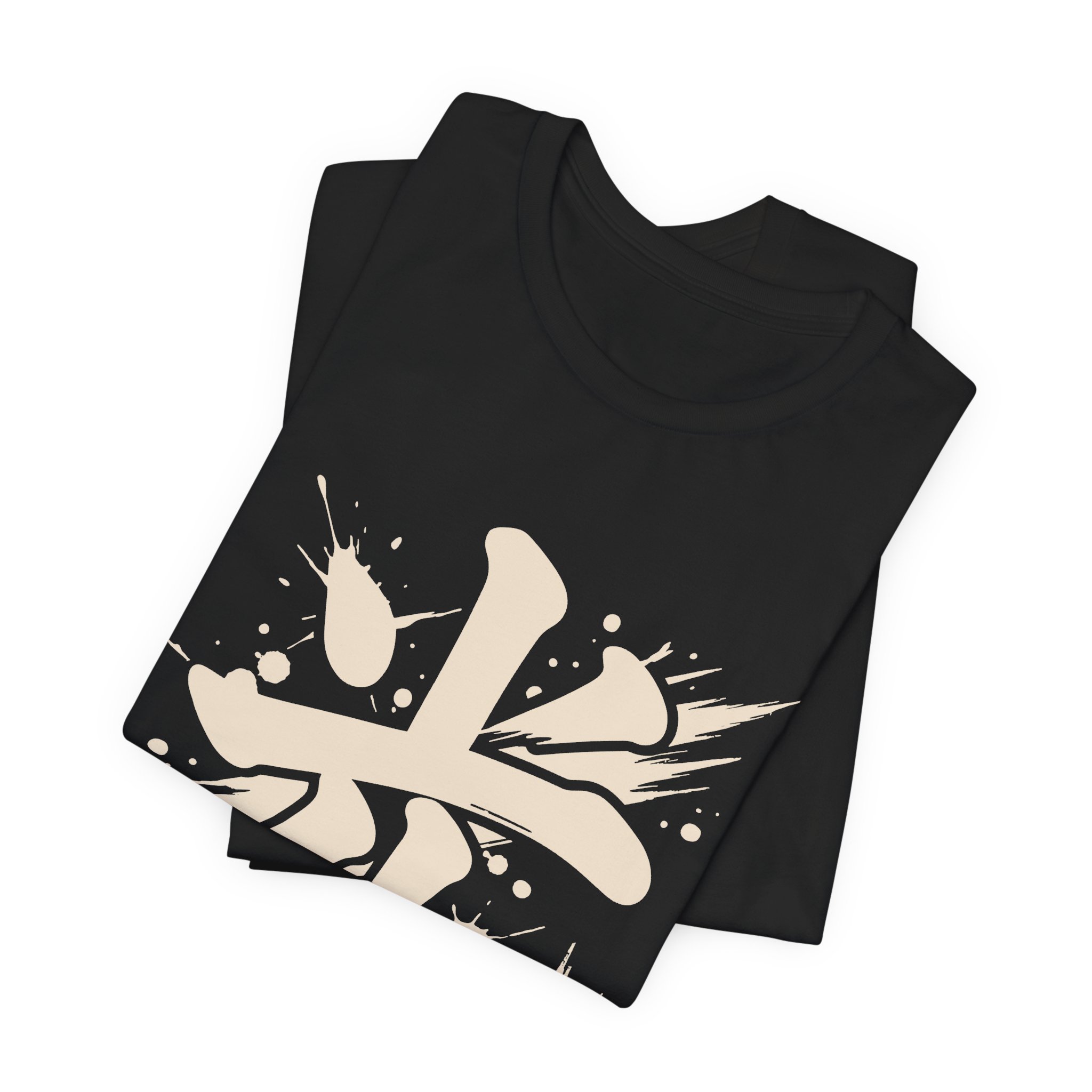 Light Kanji Tee in Black, alternate view