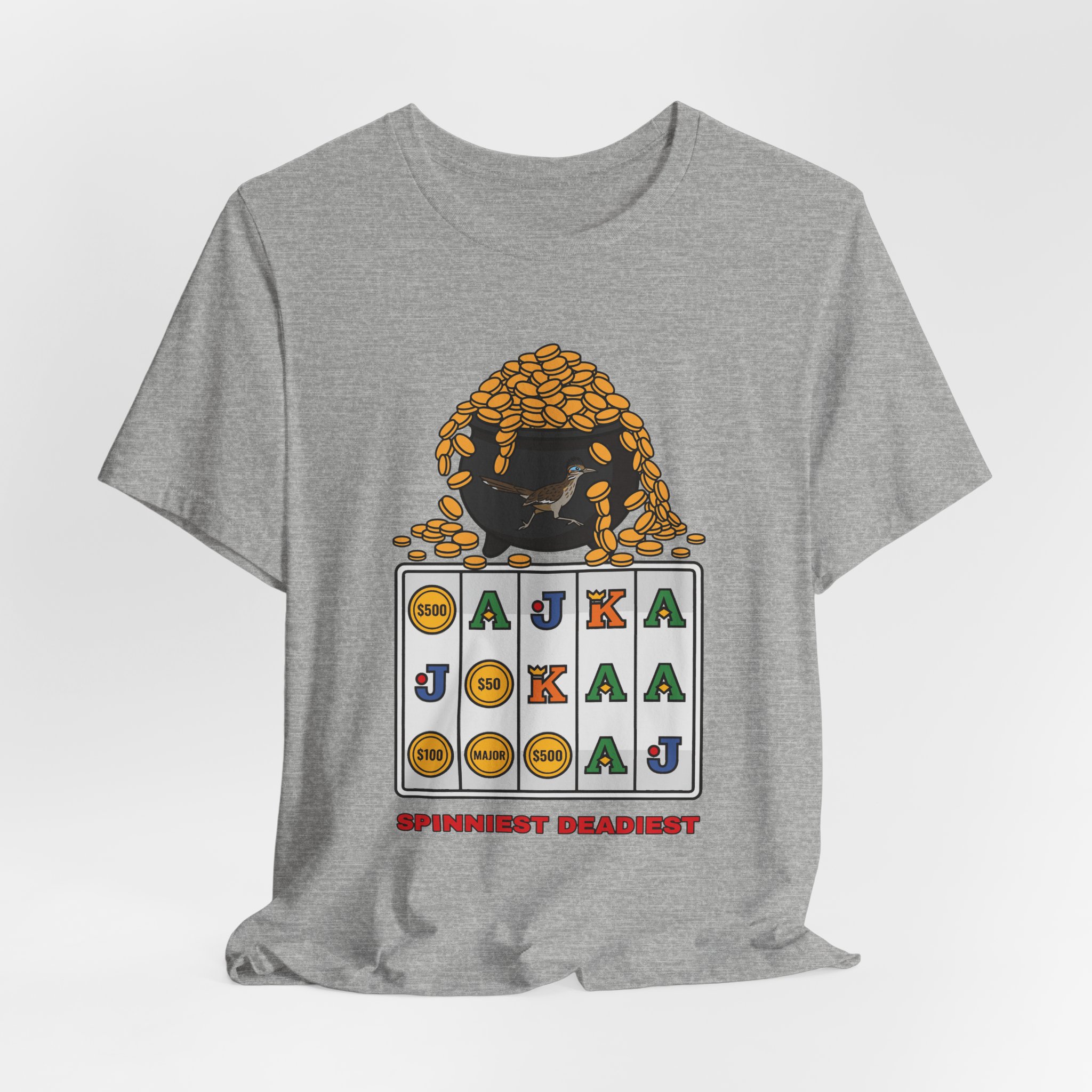 Spinniest Deadiest Tee (Full Color) in Athletic Heather, alternate view