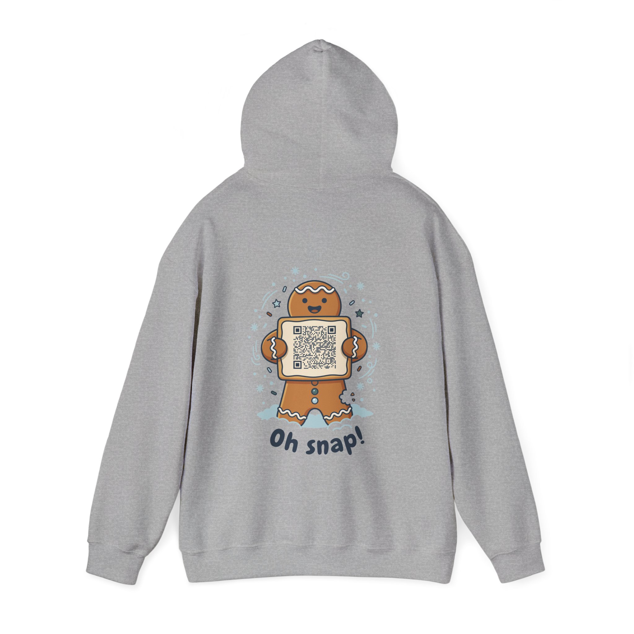 Oh Snap! Gingerbread Ripplegram Hoodie in White, alternate view