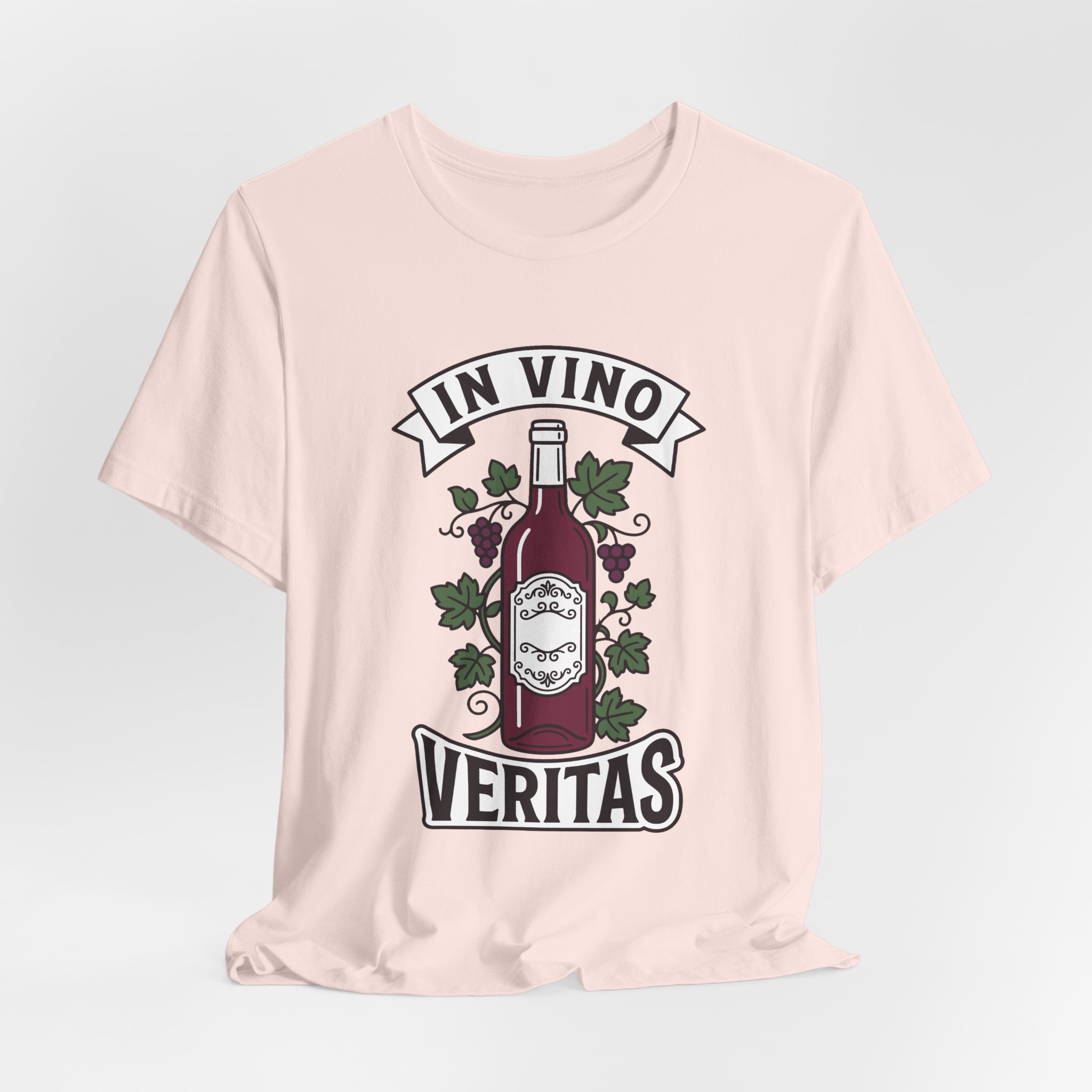 In Vino Veritas Tee in Soft Pink, alternate view