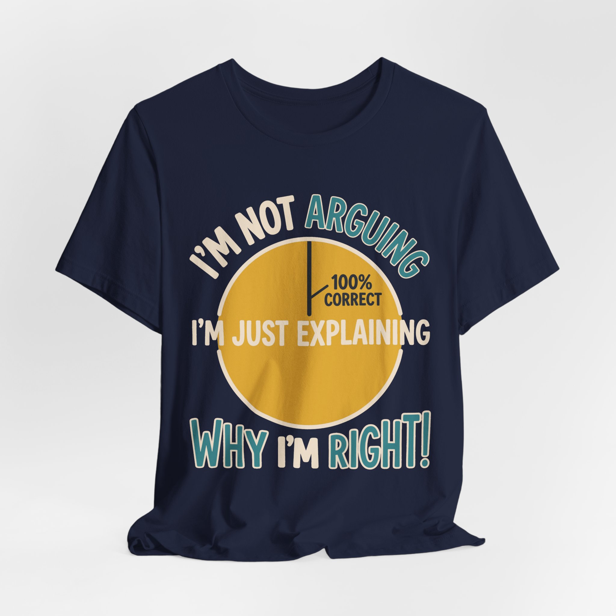 Not Arguing Why I'm Right Tee in Navy, alternate view