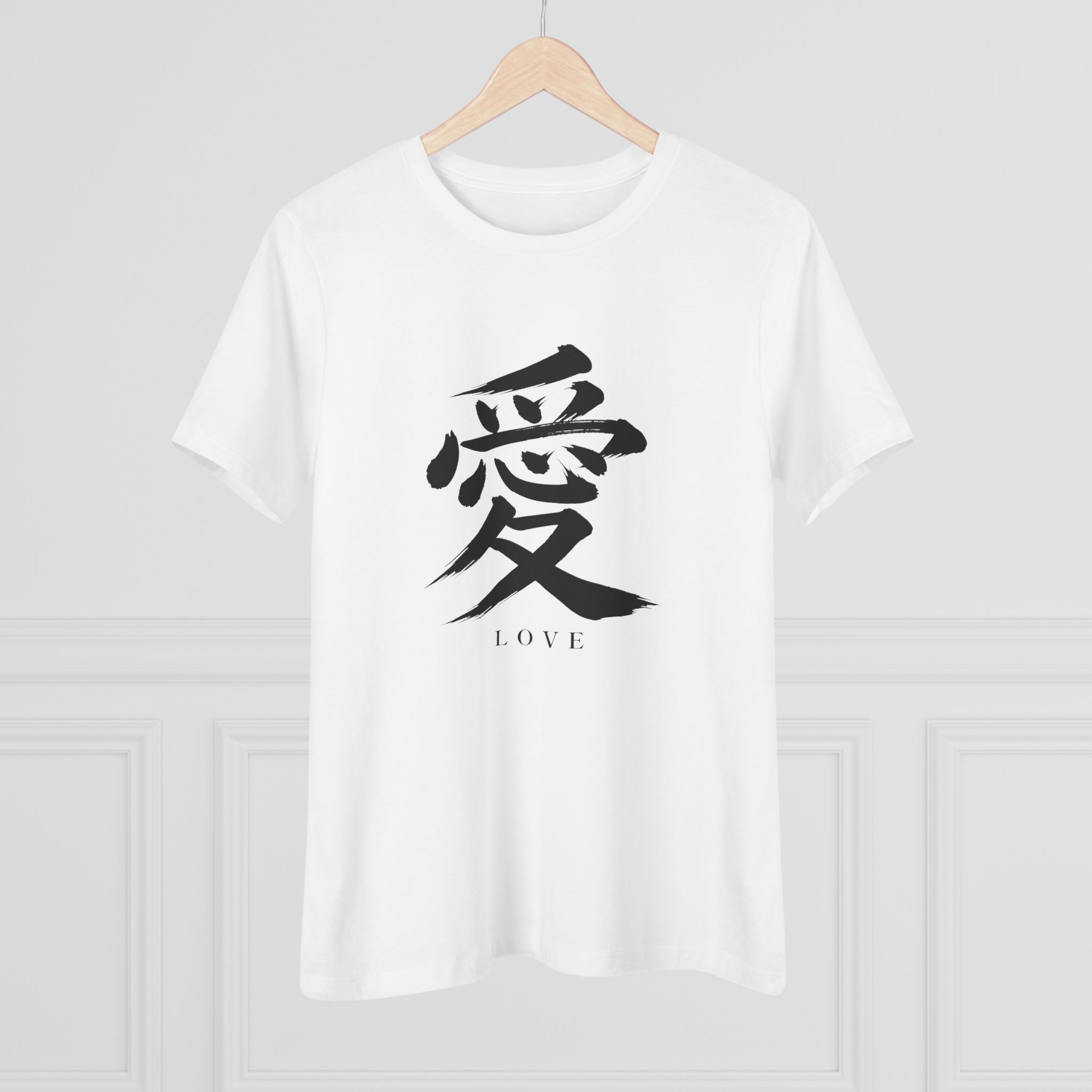 Love Kanji Women's Tee in White, alternate view
