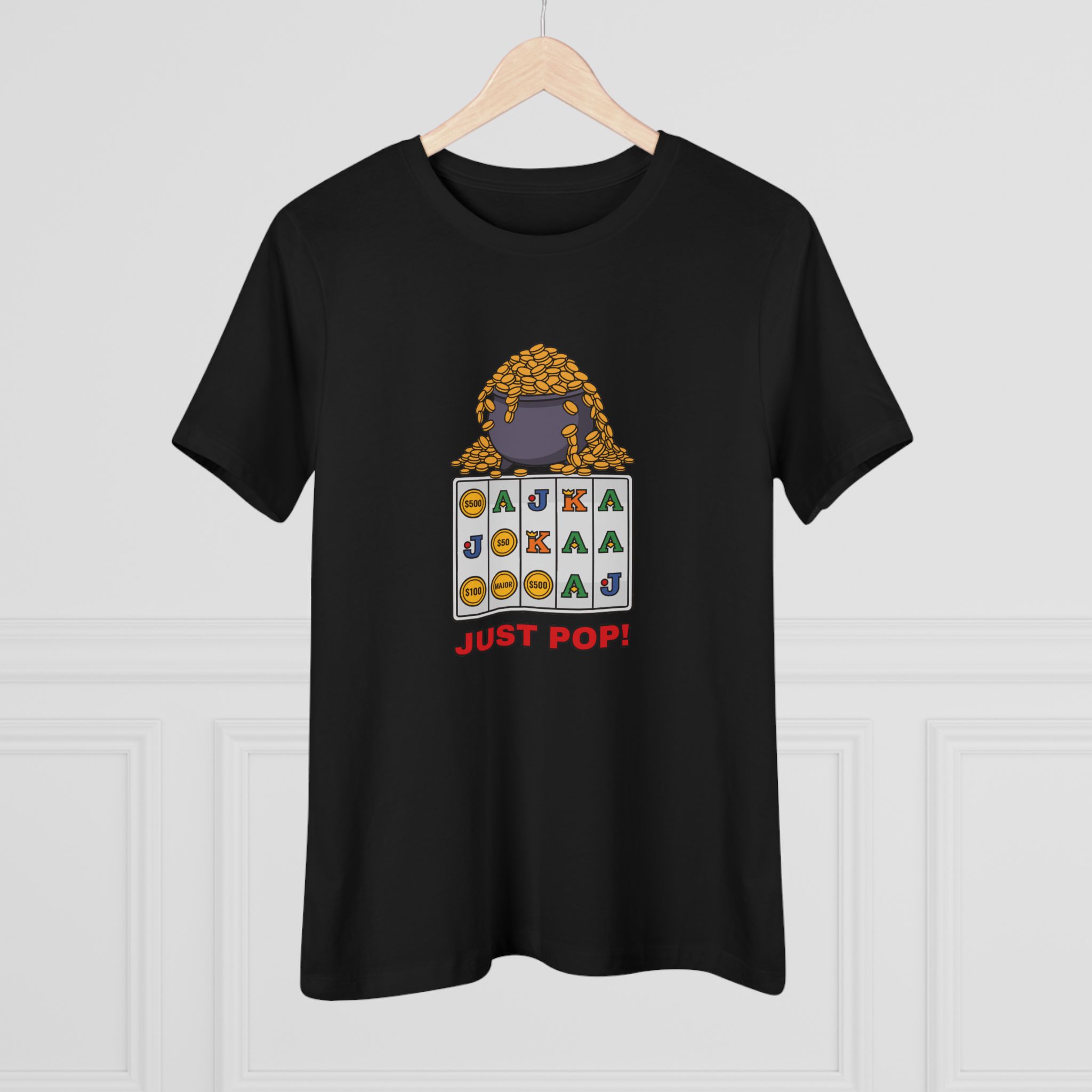 Just Pop! Women's Tee (Full Color) in Black, alternate view