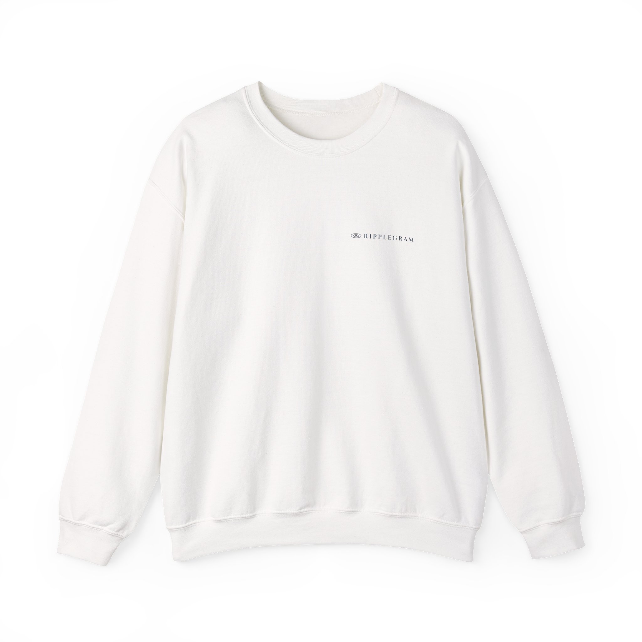 Merry Christmas Ornament Ripplegram Crewneck Sweatshirt in White, alternate view