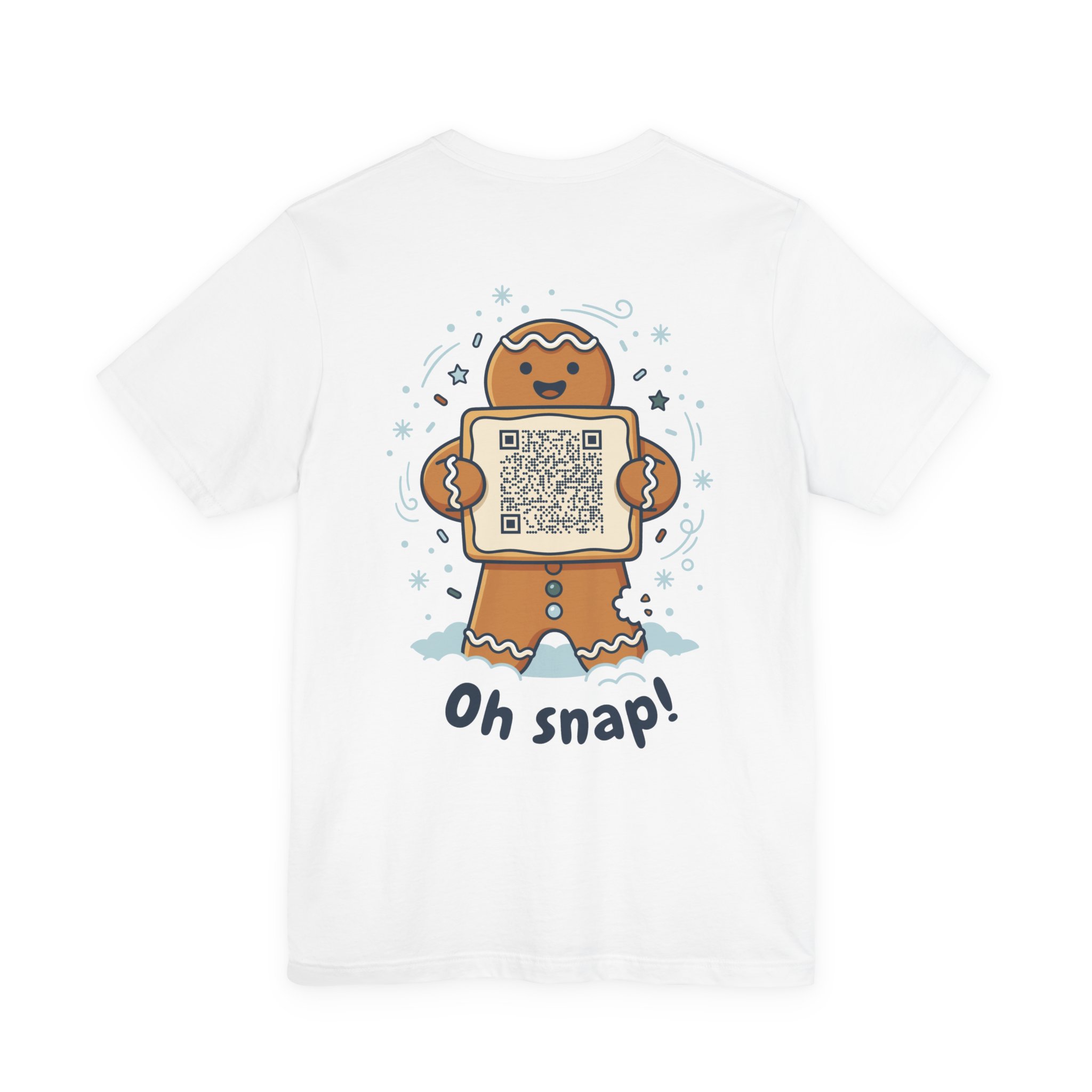 Oh Snap! Gingerbread Ripplegram Tee in White