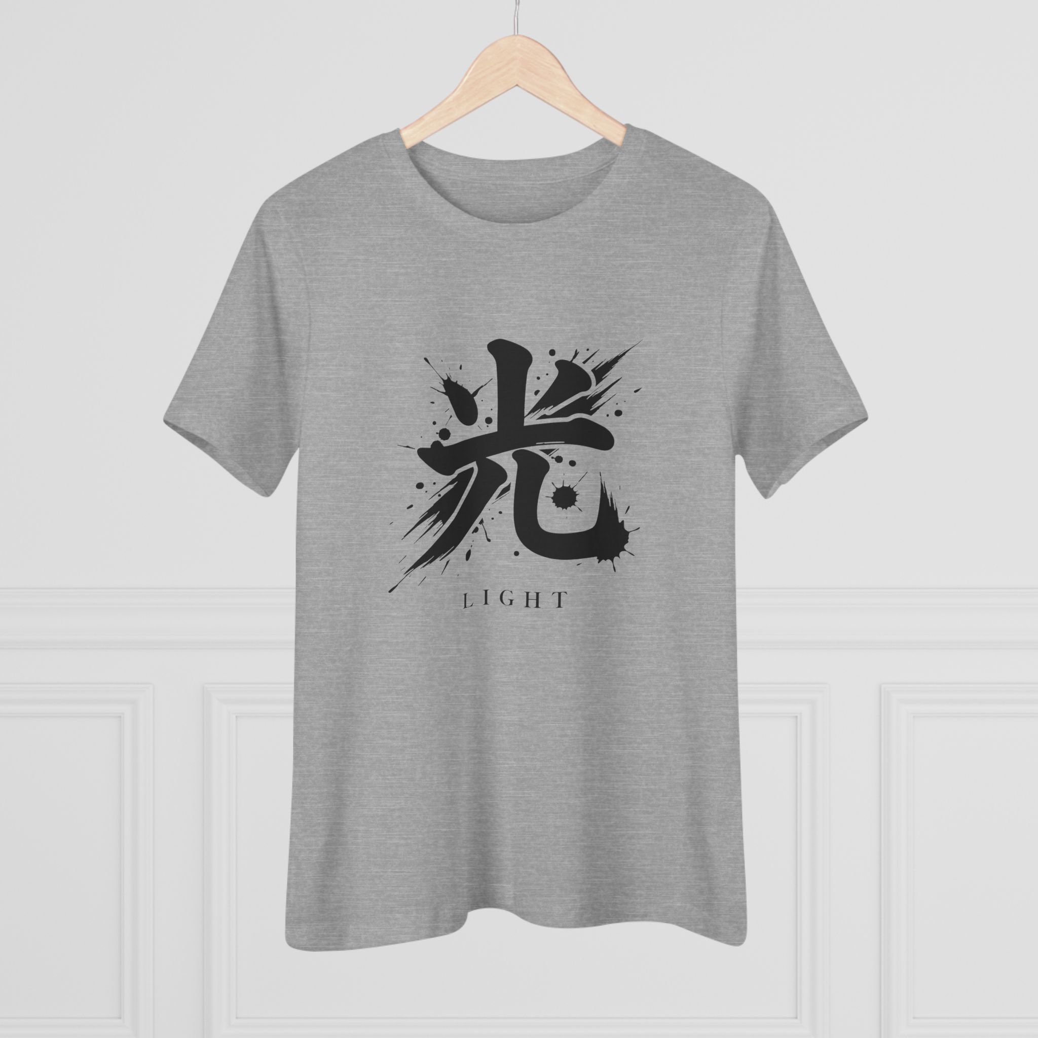 Light Kanji Women's Tee in Athletic Heather, alternate view