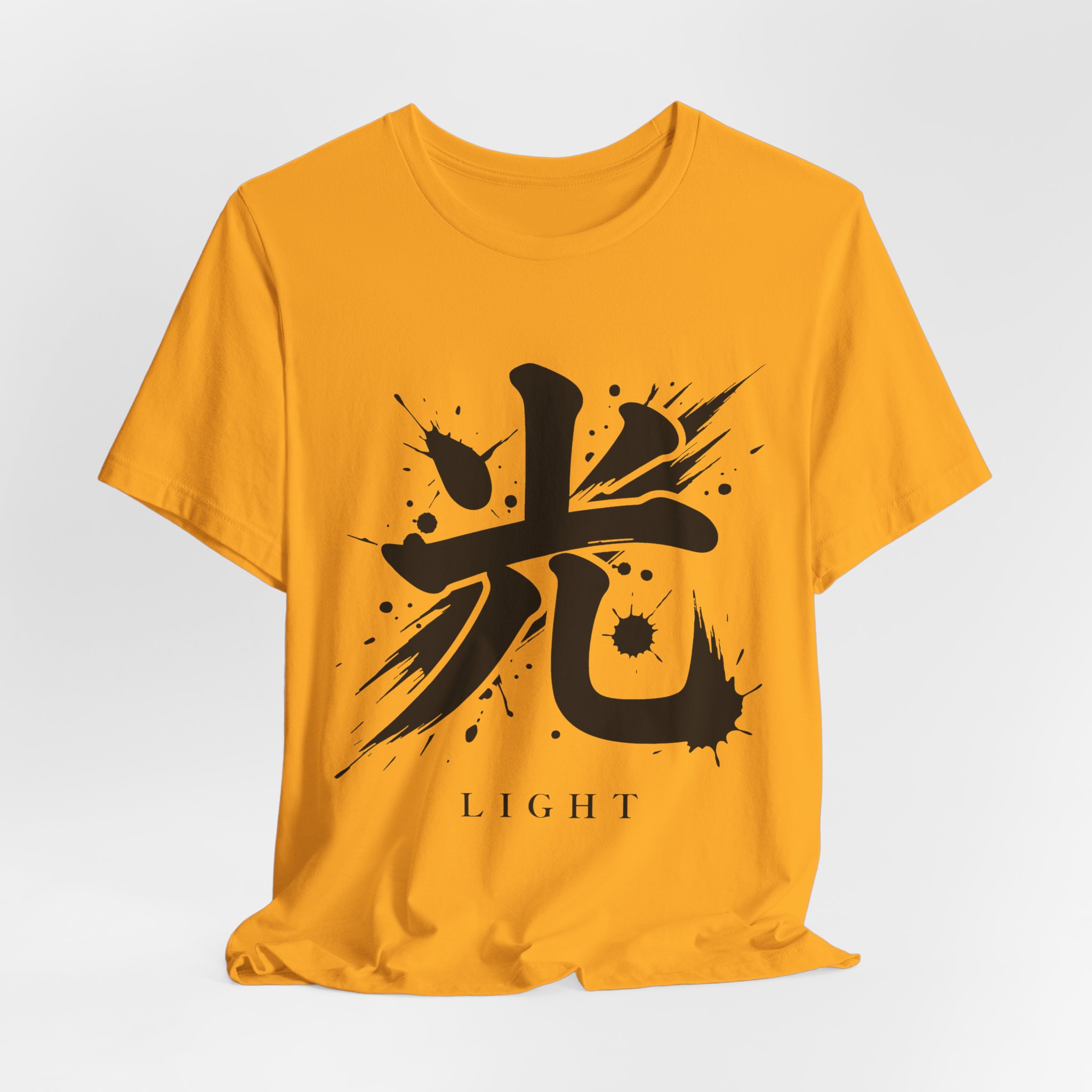 Light Kanji Tee in Gold, alternate view