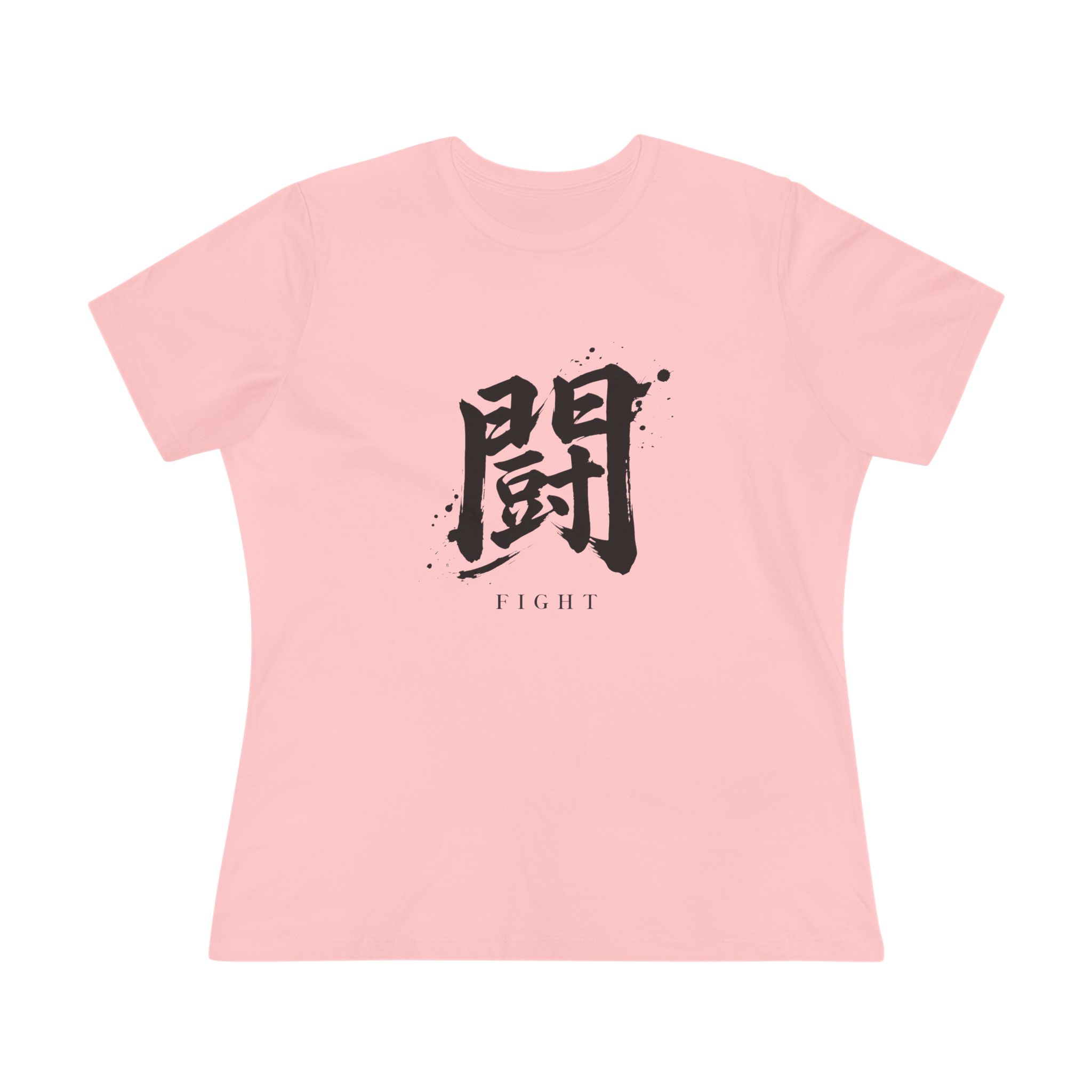 Fight Kanji Women's Tee in Pink