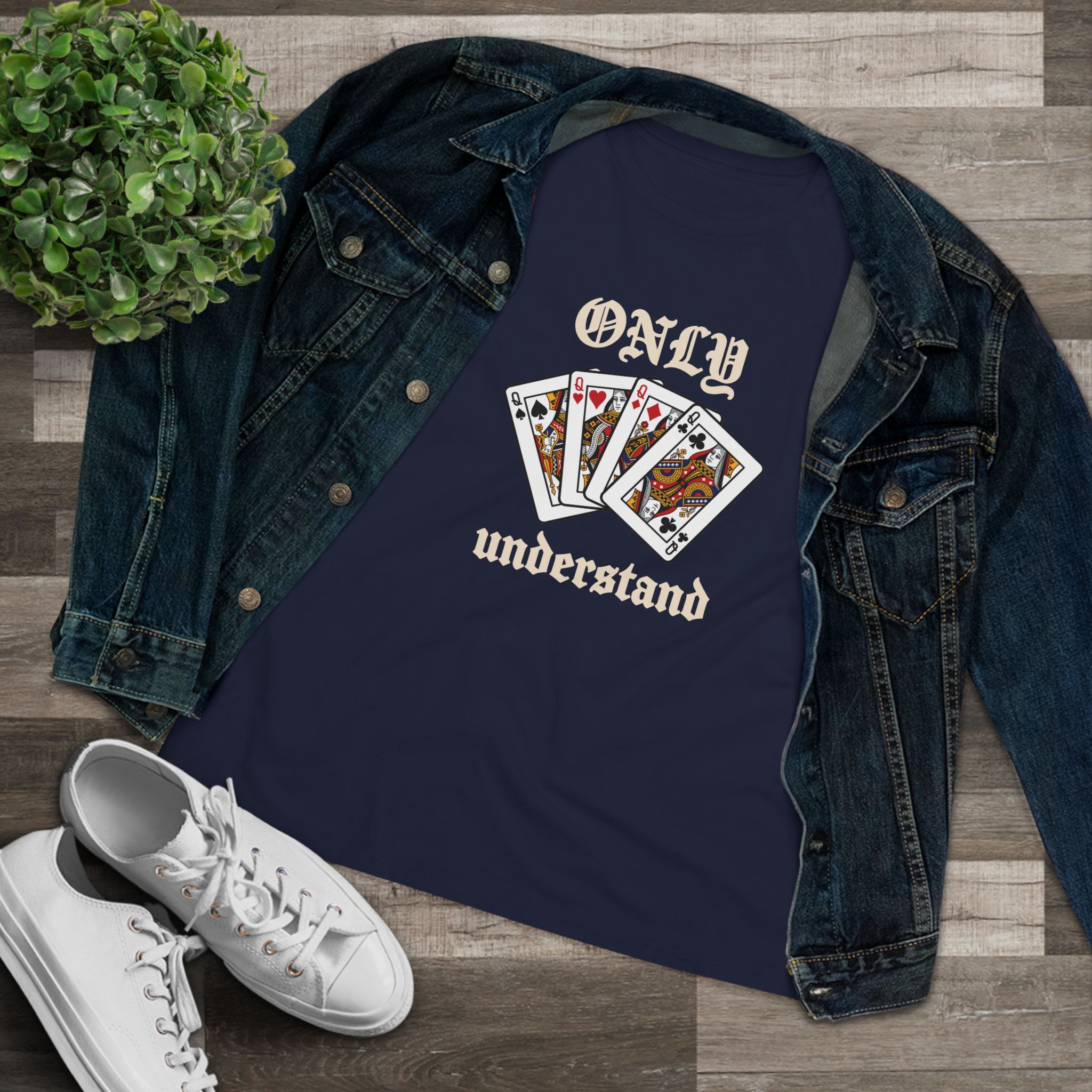 Only Queens Understand Women's Tee in Navy, alternate view