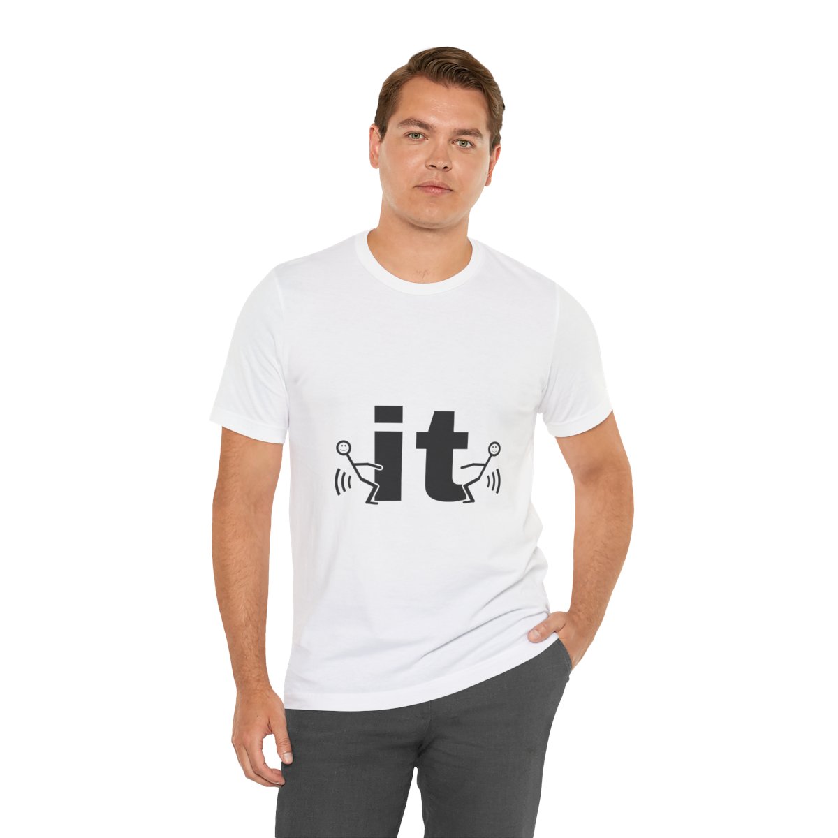 F It x2 Tee in White, on model