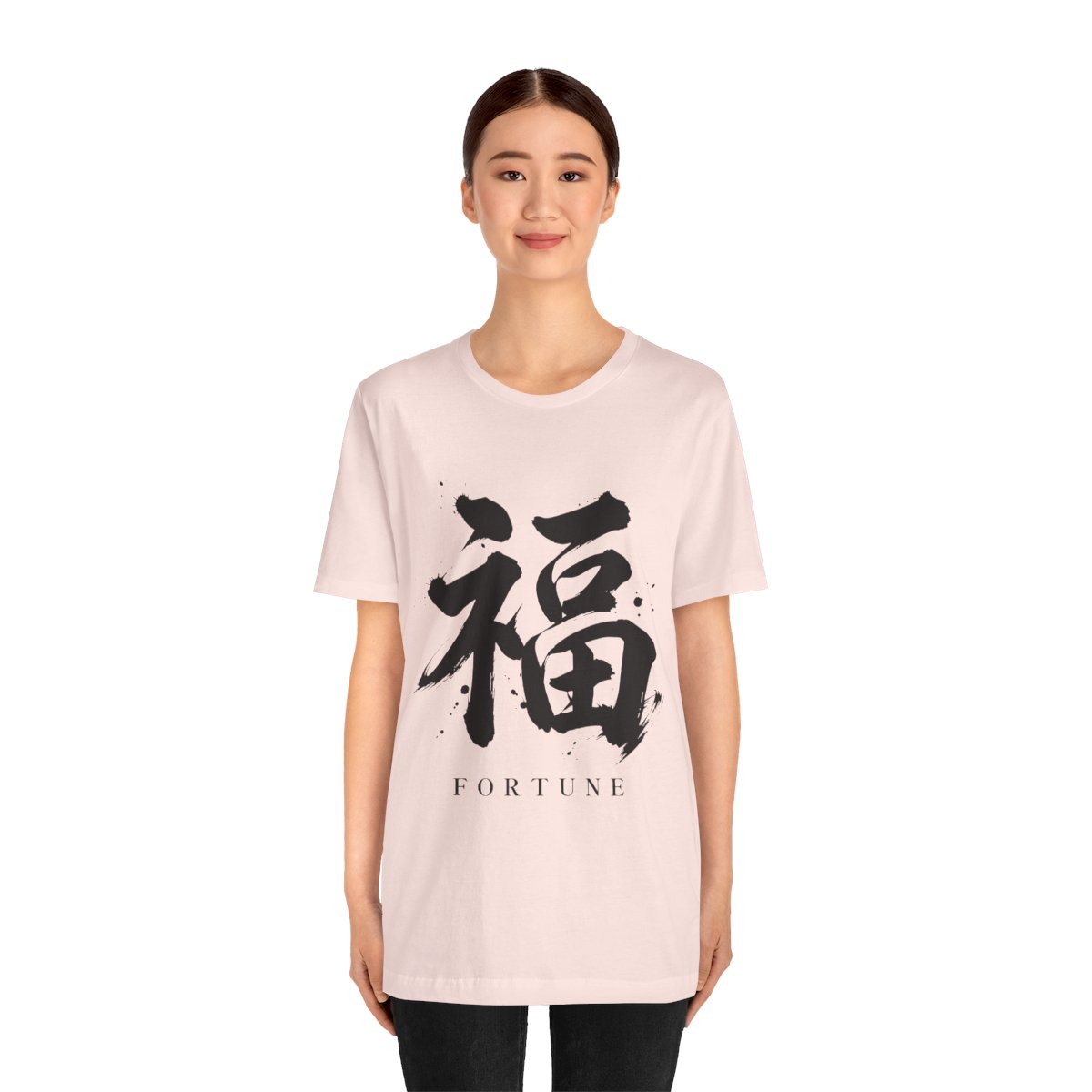 Fortune Kanji Tee in Soft Pink, on model
