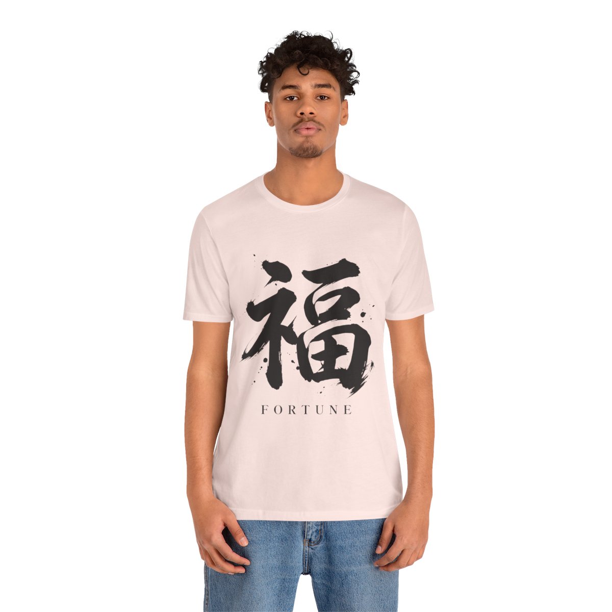 Fortune Kanji Tee in Soft Pink, on model