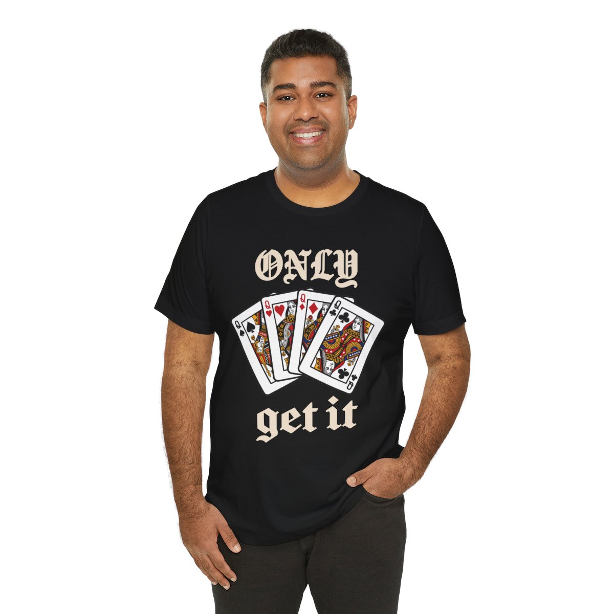 Only Queens Get It Tee in Black, on model
