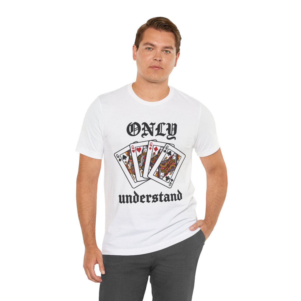 Only Queens Understand Tee in White, on model