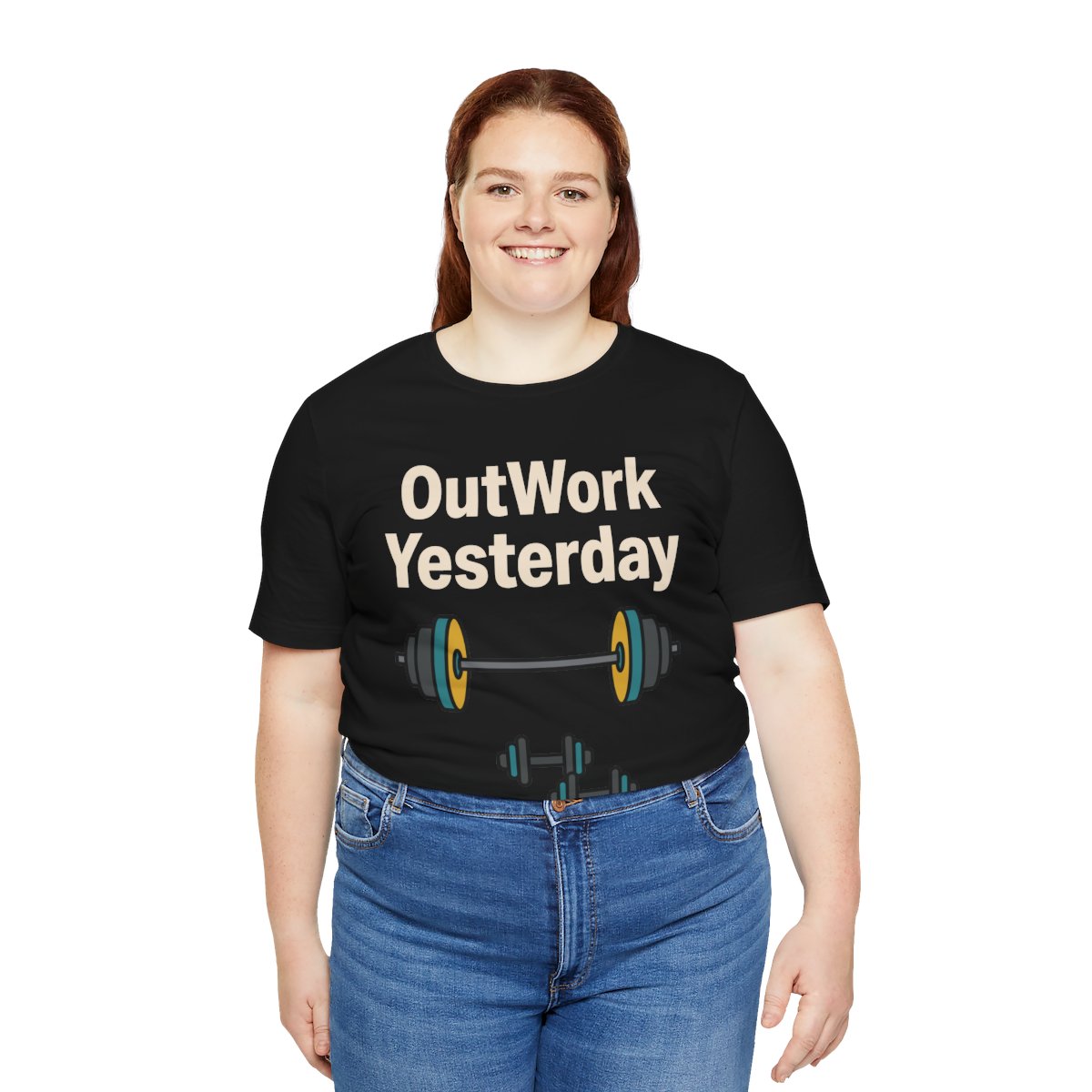 OutWork Yesterday Tee in Black, on model