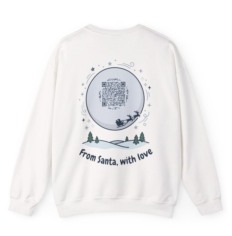 From Santa, with Love Ripplegram design, back view