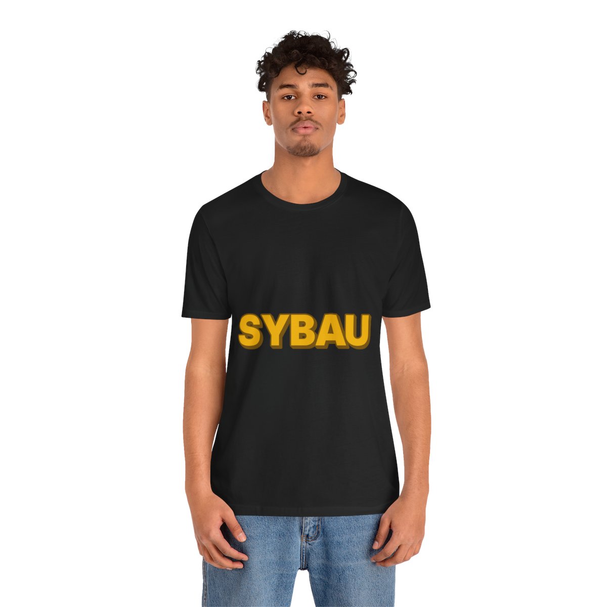 SYBAU Tee in Black, on model