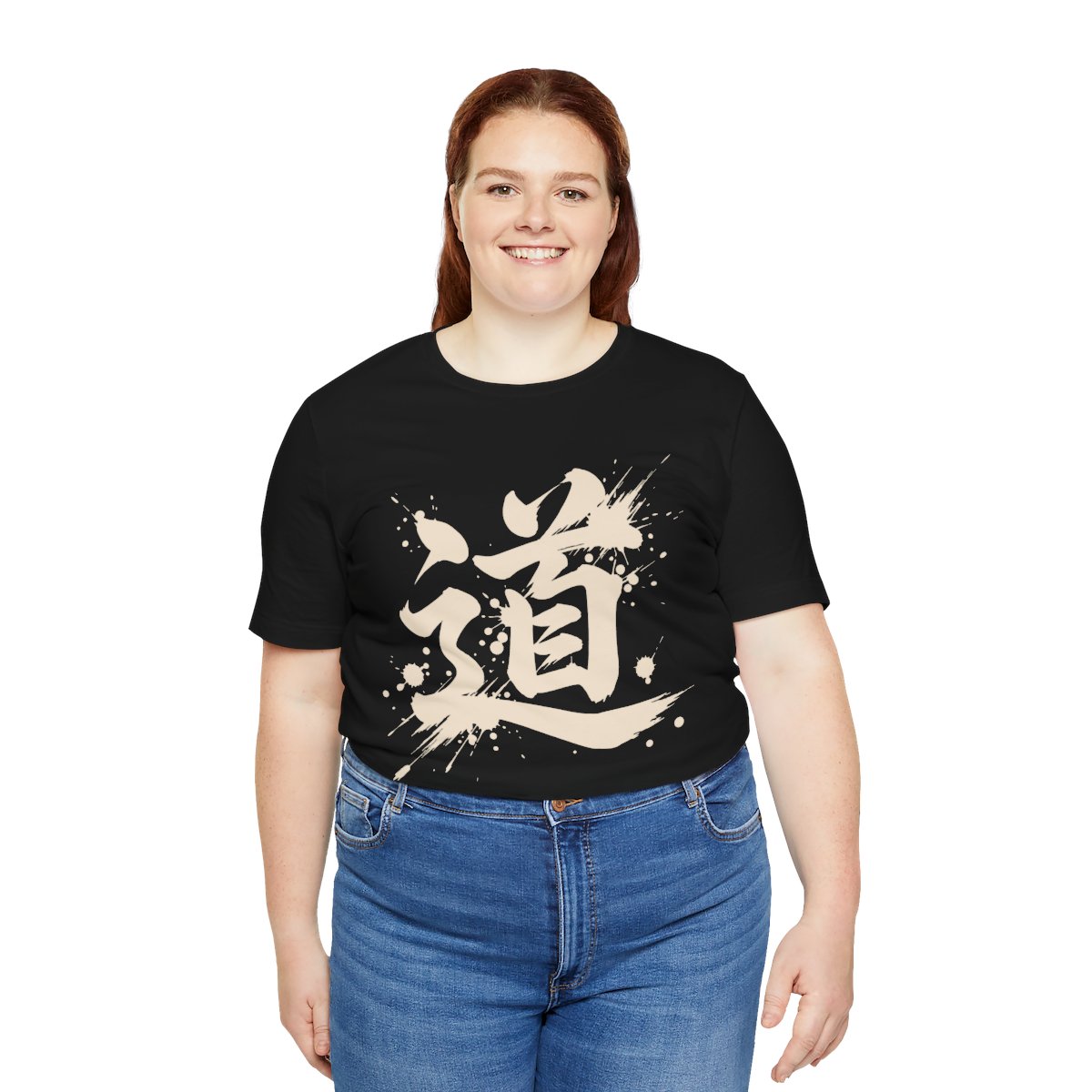 The Way Kanji Tee in Black, on model