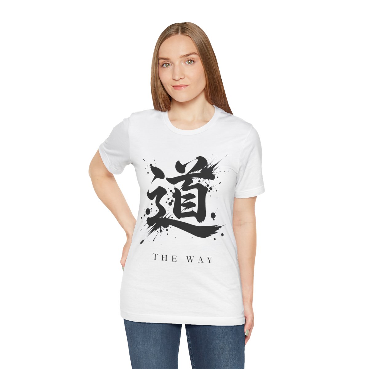 The Way Kanji Tee in White, on model