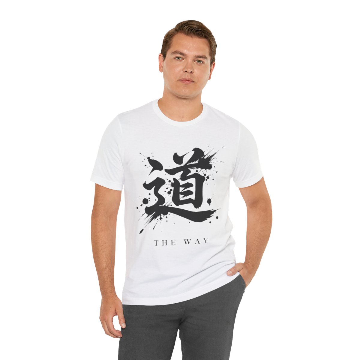 The Way Kanji Tee in White, on model